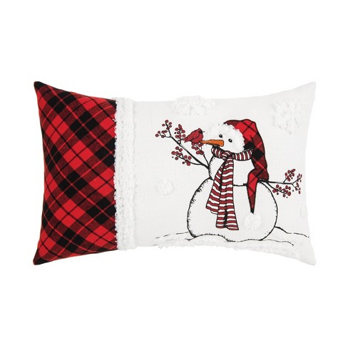 C&F Home 20" x 13" Snowman Embroidered Christmas Throw Pillow - image 1 of 4