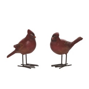 Transpac Resin Detailed Cardinal Set of 2 Christmas Home Decorations - 1 of 1