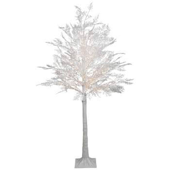 Northlight 5 FT LED Lighted White Lace Artificial Christmas Tree - Warm White Lights