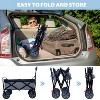150L Collapsible Wagon Cart Foldable, Utility Garden Wagon with 360lbs Weight Capacity, Heavy Duty Portable Sport Wagon with Wheels - 3 of 4