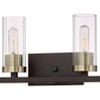 Minka Lavery Modern Wall Light Aged Kingston Bronze Hardwired 32 3/4" 4-Light Fixture Ribbed Cylinder Glass for Bathroom Vanity - 3 of 3
