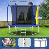 HFYee 8/10/12/14/10*16FT Backyard Trampoline Basketball Kit with Bonus Balls & Safety Enclosure for Ages 8+, Blue - 4 of 4