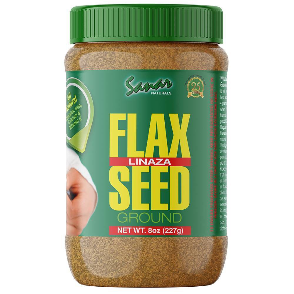 Sanar Naturals Ground Flaxseed - 8 oz: Raw, Jar, Nuts Seeds and Legumes