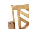 NAYSAYE Patio Swing Acacia Wood Porch Swing with Slatted Design for Backyard Relaxation, Teak, 25.25"*22"*41.89" - 4 of 4