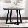 NicBex Modern Round Dining Table for 4 Seaters,Kitchen Table with Brown/Gray Tabletop for Kitchen,Oak/Gray - 2 of 4