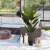 KTMBDW 5/6FT Artificial Tree, Fake Tree with Realistic Trunks and Leaves, Faux Plant for Indoor Home Décor with Black Planter, 2Pcs - 4 of 4