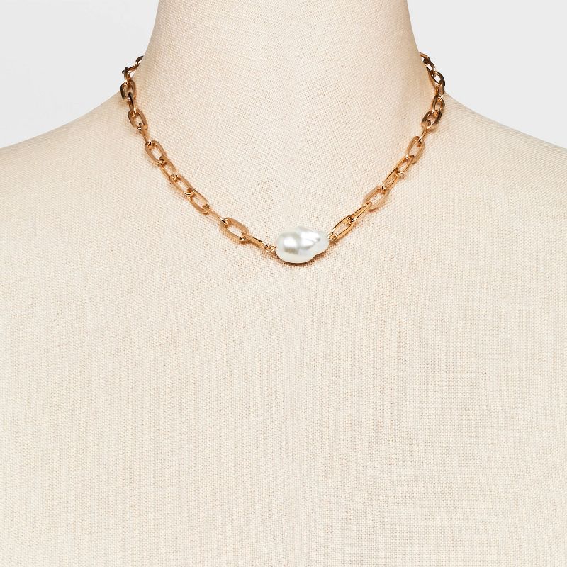 Baroque Pearl Pendant Necklace - A New Day&#8482; Gold, 4 of 7