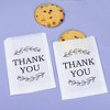 Big Dot of Happiness Rustic Leaves Thank You White Paper Treat Bags, Wedding or Birthday Individual Greaseproof Paper Sandwich Cookie Bags - 25 Count - 3 of 4