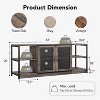 Jojoka Farmhouse TV Stand, Rustic Media Console with Mesh Door and Shelves, Industrial Entertainment Center with Storage for Living Room - 2 of 4