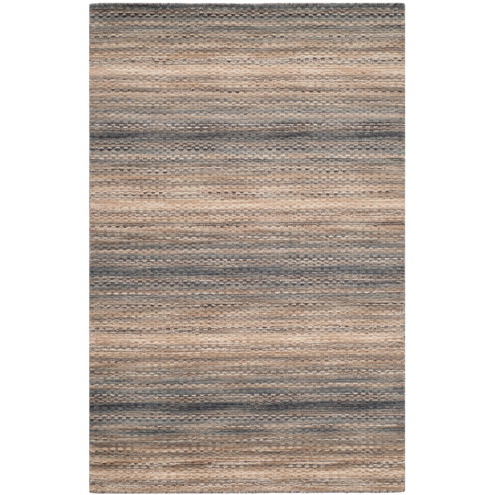 4'x6' Stripe Loomed Area Rug Gray - Safavieh