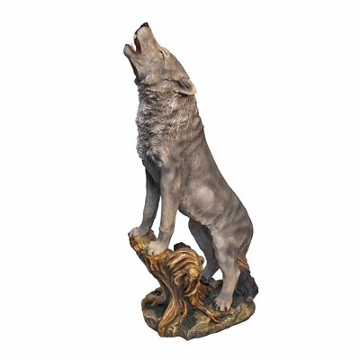 Design Toscano Howling Lone Wolf Garden Statue - Gray