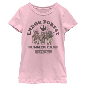 Girls Star Wars Forest of Endor Summer Camp '83 T Shirt - 1 of 4