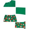 cheibear Family Christmas Santa Print Long Sleeve Top and Pants Pajama Set Green - 4 of 4