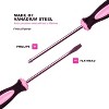 Pink Power Magnetic Screwdriver Set - 6 Piece Phillips Head and Flat Head Hand Pink Tool Set for Women & Ladies - Screwdriver Kit with Magnetic Tip - 4 of 4