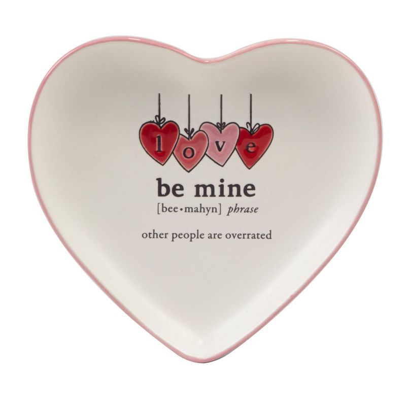 Certified International Set of 4 Valentine&#39;s Day Heart Shaped Tid Bit Dining Plates, 5 of 8