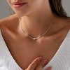 14K Gold Cross Necklace, Dainty Small Cross Pendant Choker, Religious Gift for Women, Easter Baptism Faith Jewelry - 3 of 4
