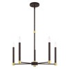 Livex Lighting Karlstad 5 - Light Chandelier in  Bronze/Satin Brass - 2 of 4