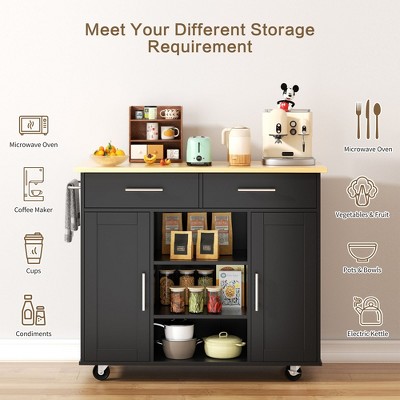 Celebalcony Aralynne 40"W Kitchen Island Cart