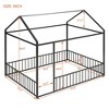 CAVINAS Full Bed Frames for Kids with Fence, Teens, Girls, Boys, Easy Installation, Black - 3 of 4