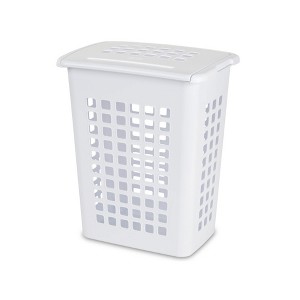Sterilite Rectangular LiftTop Plastic Dirty Clothes Laundry Hamper Bin with Lid - 1 of 4