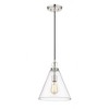 Harper Glass Pendant Light - 11.5" Dimmable Fixture for Kitchen, Bathroom & Living Room - 3 of 4