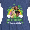 Girls' - Barbie - Lucky To Have Great Friends Fit & Flair Cap Sleeve Dress - 2 of 3