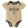NFL New Orleans Saints Girls' White 3pk Bodysuit - 3 of 4
