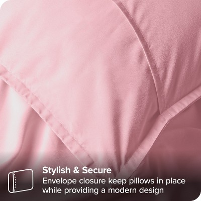 Light Pink Hypoallergenic Cotton Polyester Standard Pillow Shams