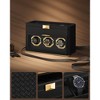 RONNE 9-Slot Watch Box, Vertical Watch Display Case with Glass Windows, Adjustable Watch Holders, Ink Black - 3 of 4