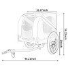 49'' Folding Dog Bike Trailer,All Terrain Pet Carrier with Steel Frame,Mesh Windows,Rain Cover And Hitch for Outdoor Biking–LAOTIES - 4 of 4