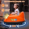 12V Kids Electric Bumper Car with 2.4G Remote Control, 360° Spinning, Music & LED Lights, Safety Bumper for Ages 2-5 Years - 3 of 4