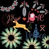 Men's Design By Humans Colorful Christmas Collage  By famenxt T-Shirt - 2 of 4