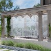 Dovelina Metal Outdoor Privacy Screen Arched Top Freestanding Patio Decorative Screens（Set of 2) - 2 of 4