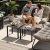 Crestlive Products Outdoor Side Table Aluminum Rectangular Side/End Table, Small Patio Coffee Bistro Table - 2 of 4