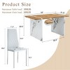 Infurnic Dining Sets Wood Veneer Dining Set with 6 Chairs Marble Style Legs Modern Minimalist Kitchen Table Collection, Light Gray, 55"*31.5"*29.5" - 3 of 4