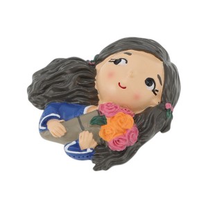 Unique Bargains Decorative Magnets Magnetic Fridge Sticker Irregular Shape Resin Black Beige Orange 1Pc - 1 of 3