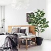 Artificial Ficus Lyrata Plant, Faux Fiddle Leaf Fig Tree with 46 Fiddle Leaves for Indoor Outdoor Home Office Decor Housewarming Gift - 4 of 4