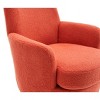 NicBex Modern Wood Swivel Accent Chair, Velvet Fabric Arm Chair with Iron Base, Living Room Chair for Bedroom - 2 of 4