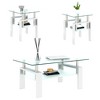Glass Coffee Table,Tempered Glass Top Modern Minimalist Square Side Center Tables - 2 of 3
