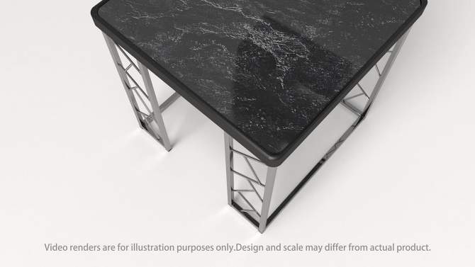 Sbragia Geometric Metal Legs End Table Faux Marble - HOMES: Inside + Out, 2 of 9, play video