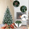 Artificial Christmas Tree, Christmas Tree with Decoration, Metal Base Easy Assembly for Home, Office, Party, Holiday Decor - 4 of 4