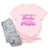 I Prefer Books Over People Stars - Women's Short Sleeve Graphic T-Shirt - 2 of 4