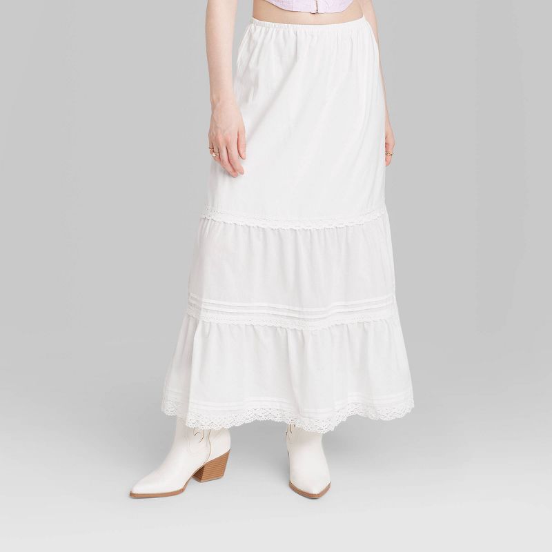 Women's Mid-Rise Tiered Maxi Skirt - Wild Fable™, 3 of 11