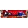 Kenworth W900 Truck with Flatbed Trailer Blue Met. w/Farm Tractor Red "Long Haul Truckers" Series 1/32 Diecast Model by New Ray - 3 of 4