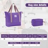 Naysaye Luggage Softside Expandable 3 Piece Luggage Set with Duffel Bag TSA Lock Spinner Wheels for Travel, Purple, 31.78"*20"*12.33" - 4 of 4