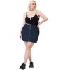 Agnes Orinda Women's Plus Size Denim Zip Up Front Mini Jean Skirts - image 4 of 4