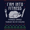 Junior's Design By Humans Fitness Whole Turkey Ugly Christmas Sweater By shirtpublic T-Shirt - 2 of 3