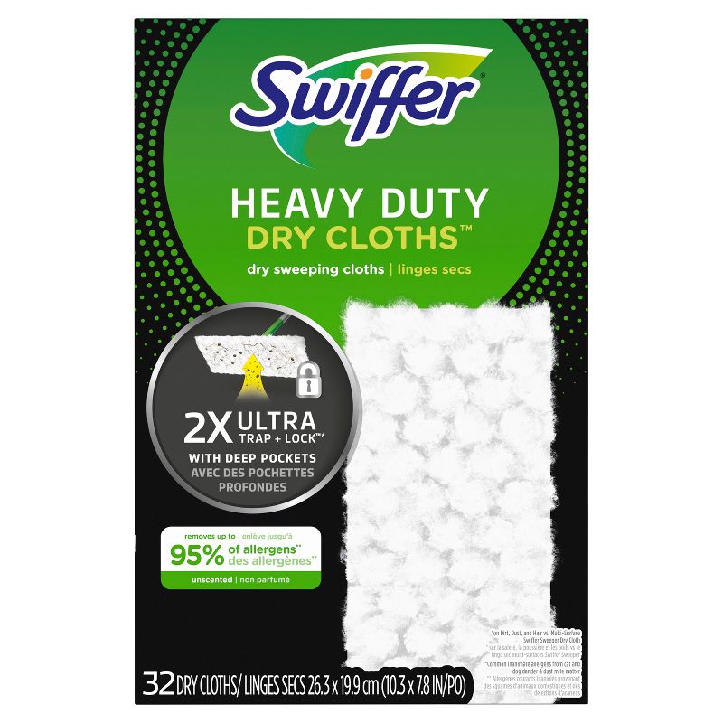 Swiffer Sweeper Heavy Duty Multi-Surface Dry Cloth Refills for Floor Sweeping and Cleaning - Unscented - 32ct, 3 of 15