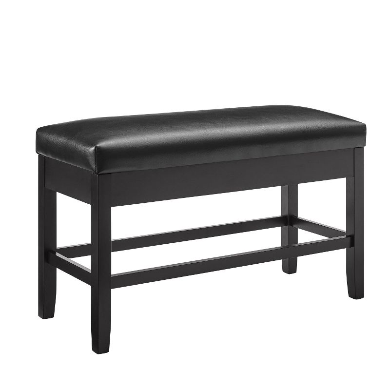 Carrara Counter Bench with Storage Black - Steve Silver Co., 1 of 8