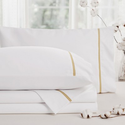 100% Cotton Sheets Set - 500 Thread Count Cotton Sateen Bedsheets, Luxury Hotel Quality, Soft & Breathable Bedsheets, 16" Deep Pocket, 4-Piece, Includ